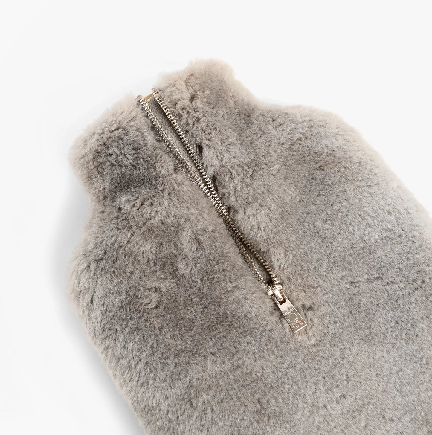 House of Slippers CLARA Faux Fur Hot Water Bottle Cover Grey House of JAB