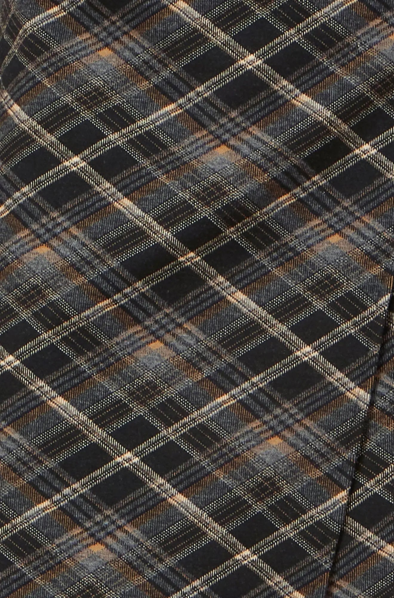 Yumi Black Check Wrap Skirt With Buckle Yumi