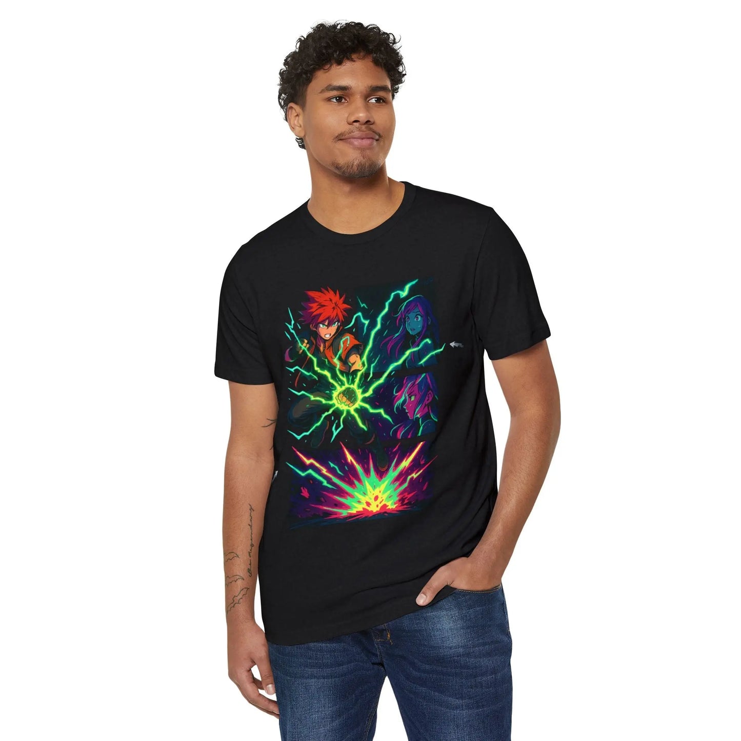 Voltage Clash Anime Graphic Tee – Unisex Streetwear House of JAB