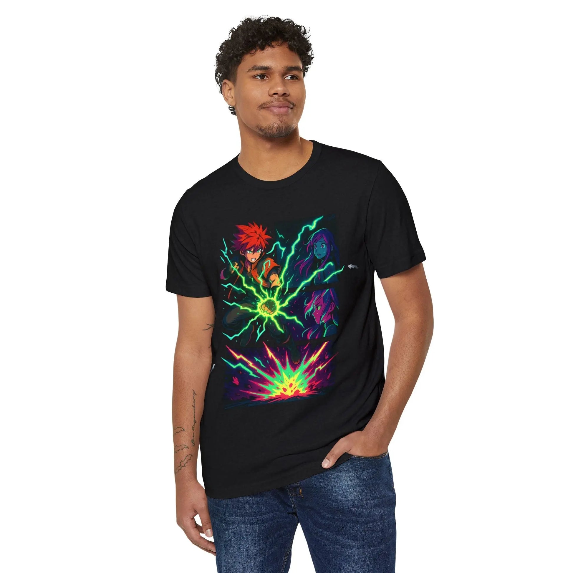 Voltage Clash Anime Graphic Tee – Unisex Streetwear House of JAB