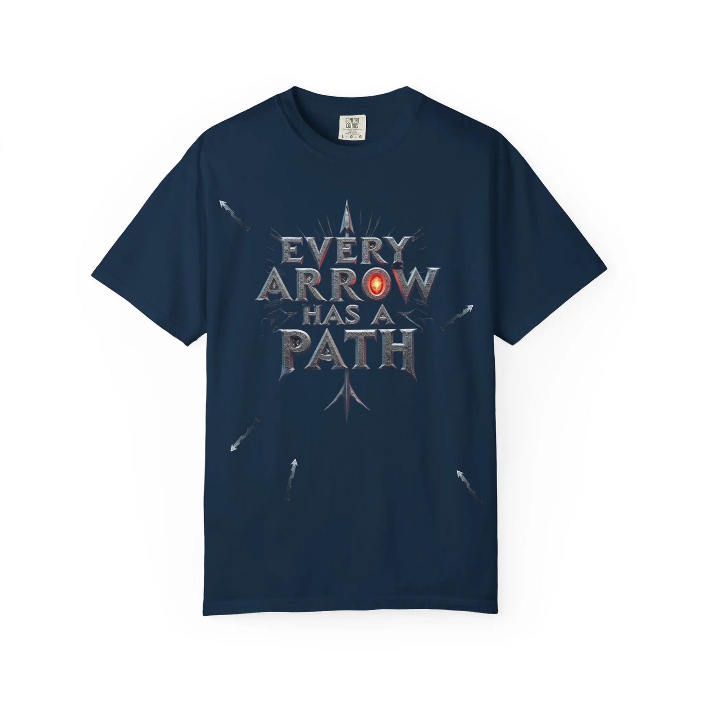 “Every Arrow Has a Path” Graphic Tee – Unisex Streetwear T-Shirt (True Navy) Every Arrow Has a Path