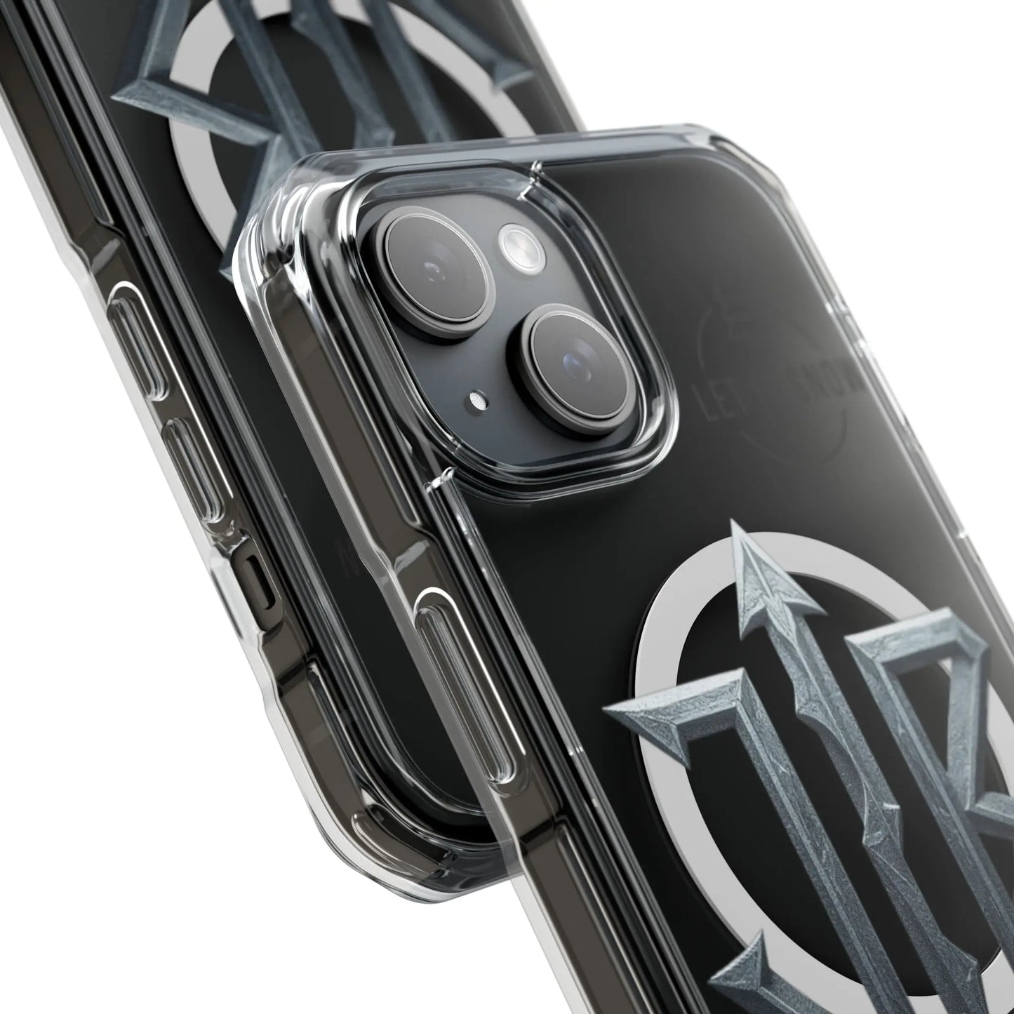 House of JAB Logo Magnetic Clear Phone Cases with Bold Design,  – Protective Streetwear Case for iPhone Printify