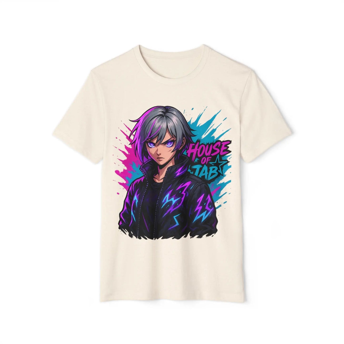 House of JAB Anime Tee – Neon Warrior Streetwear Printify