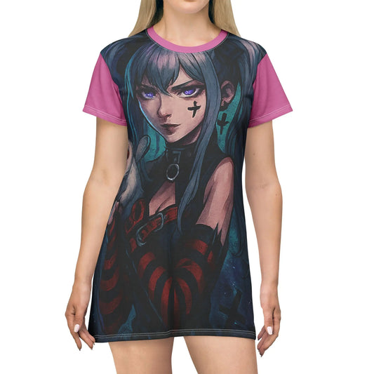 House of Jab | Gothic Anime Oversized Dress Tee House of JAB
