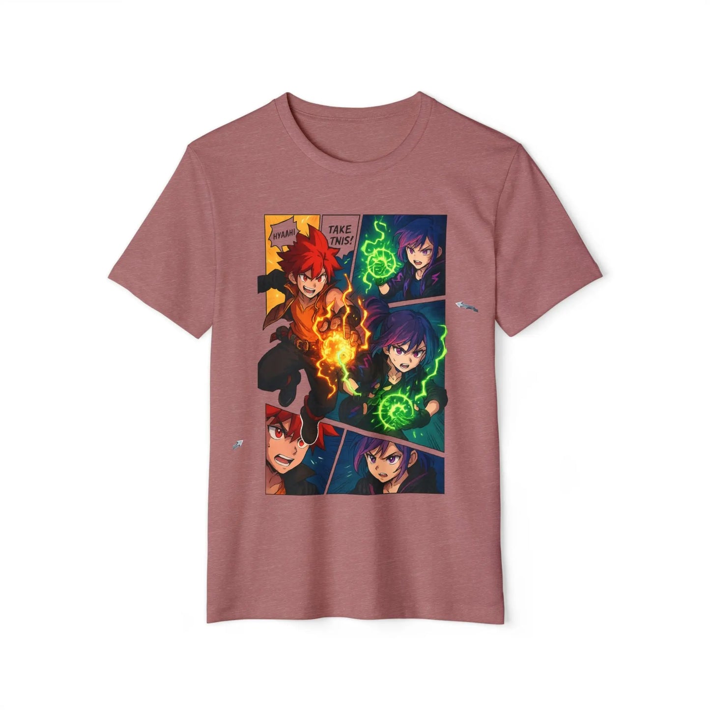 Power Duo – Anime Comic Panel Graphic Tee Printify