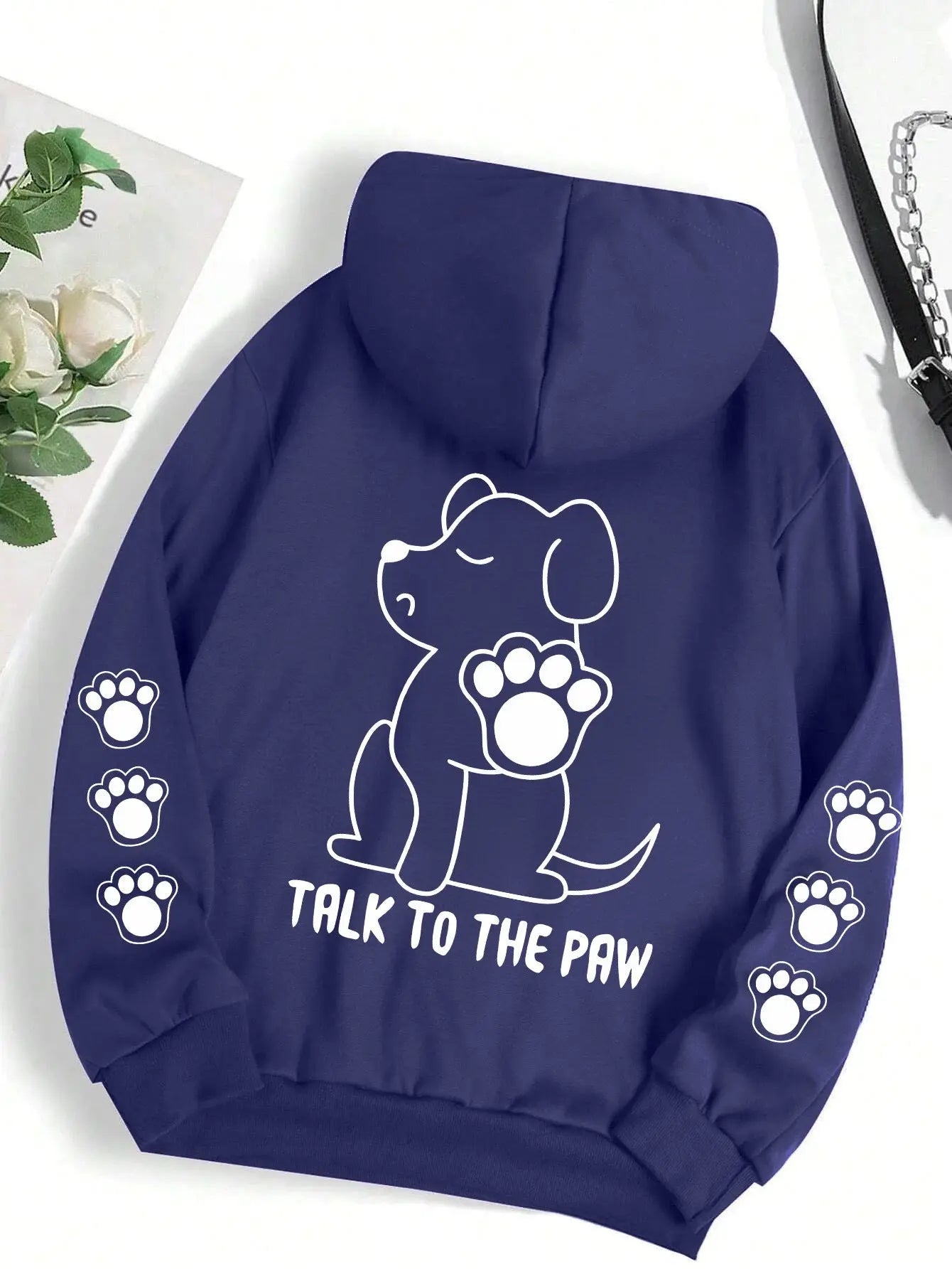Funny Dog Cartoon Printed Hoodie Women's Warm Kenike