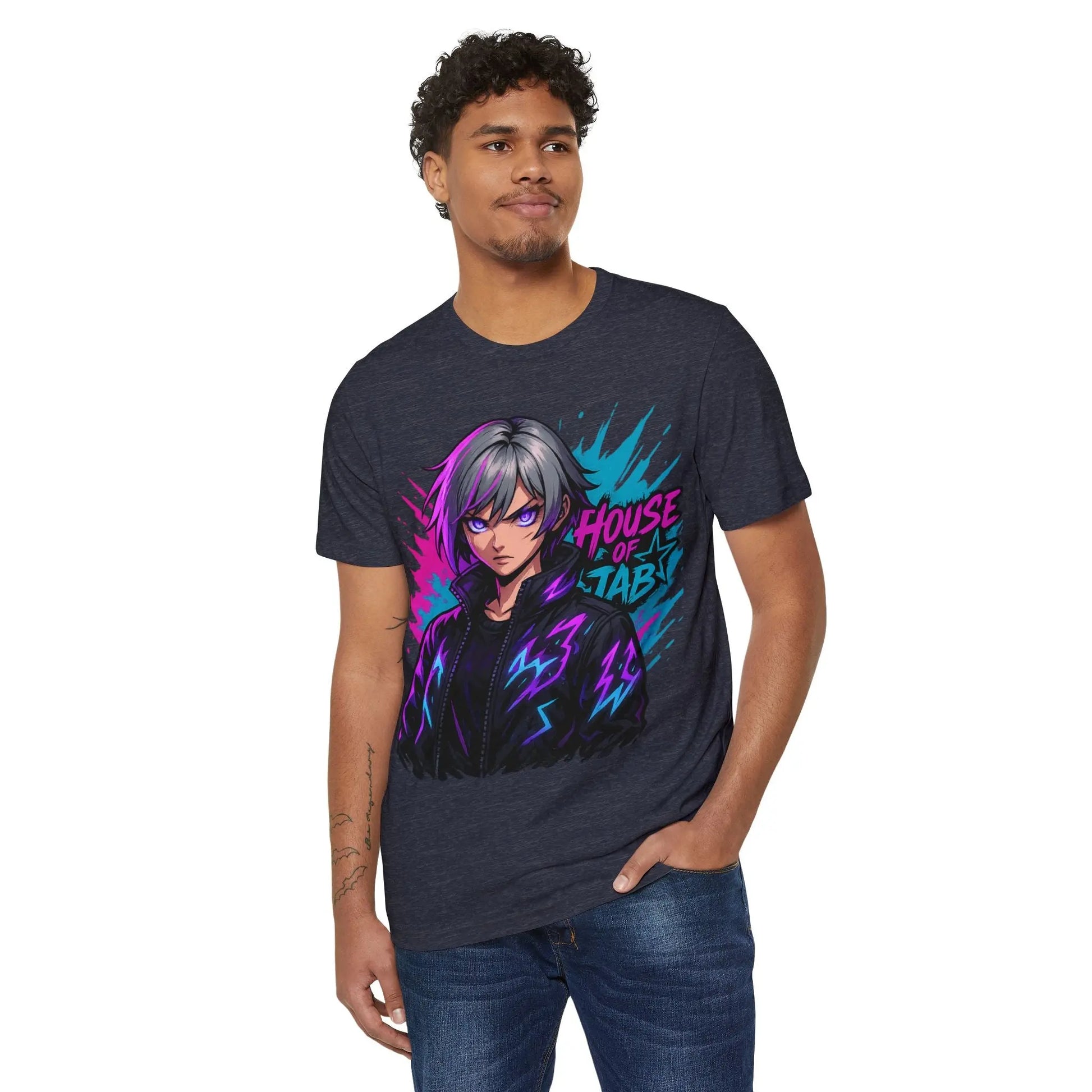 House of JAB Anime Tee – Neon Warrior Streetwear Printify