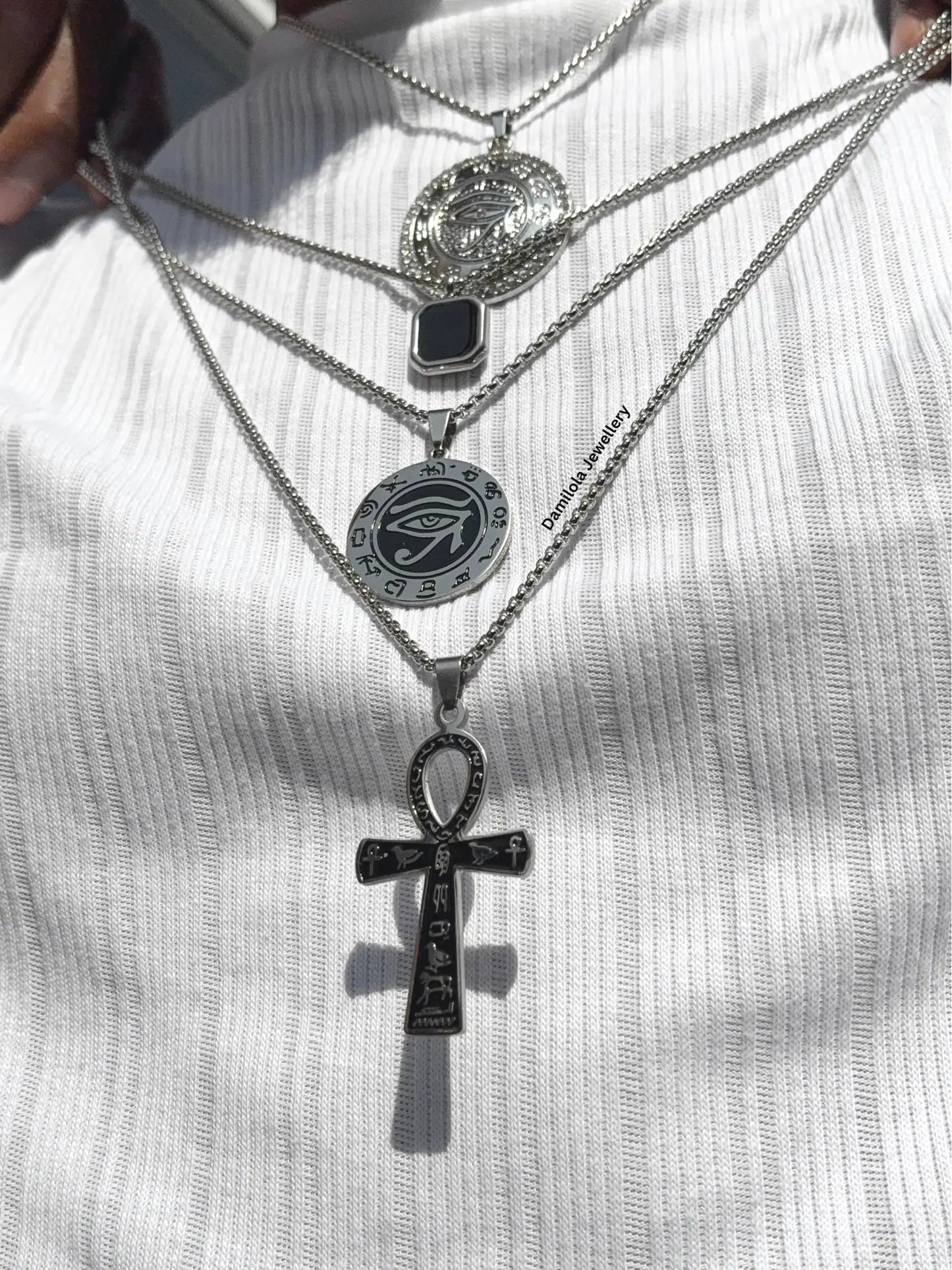 Ancient Ankh Noir Necklace Damilola Jewellery