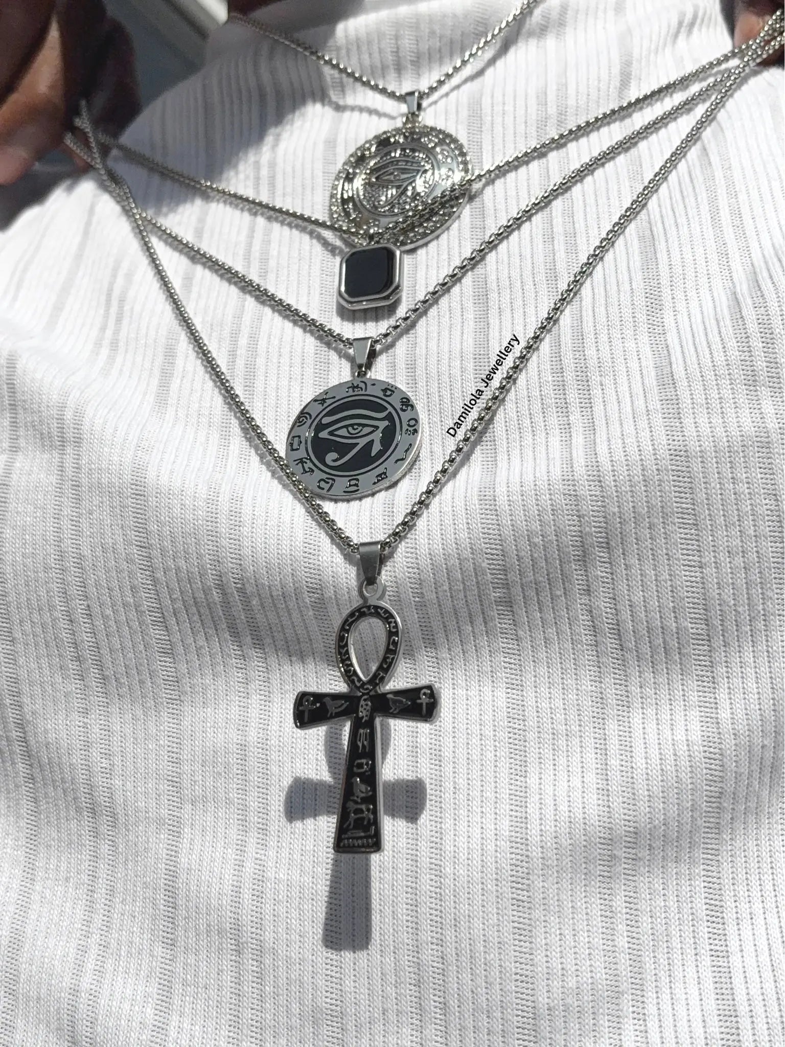 Ancient Ankh Noir Necklace Damilola Jewellery