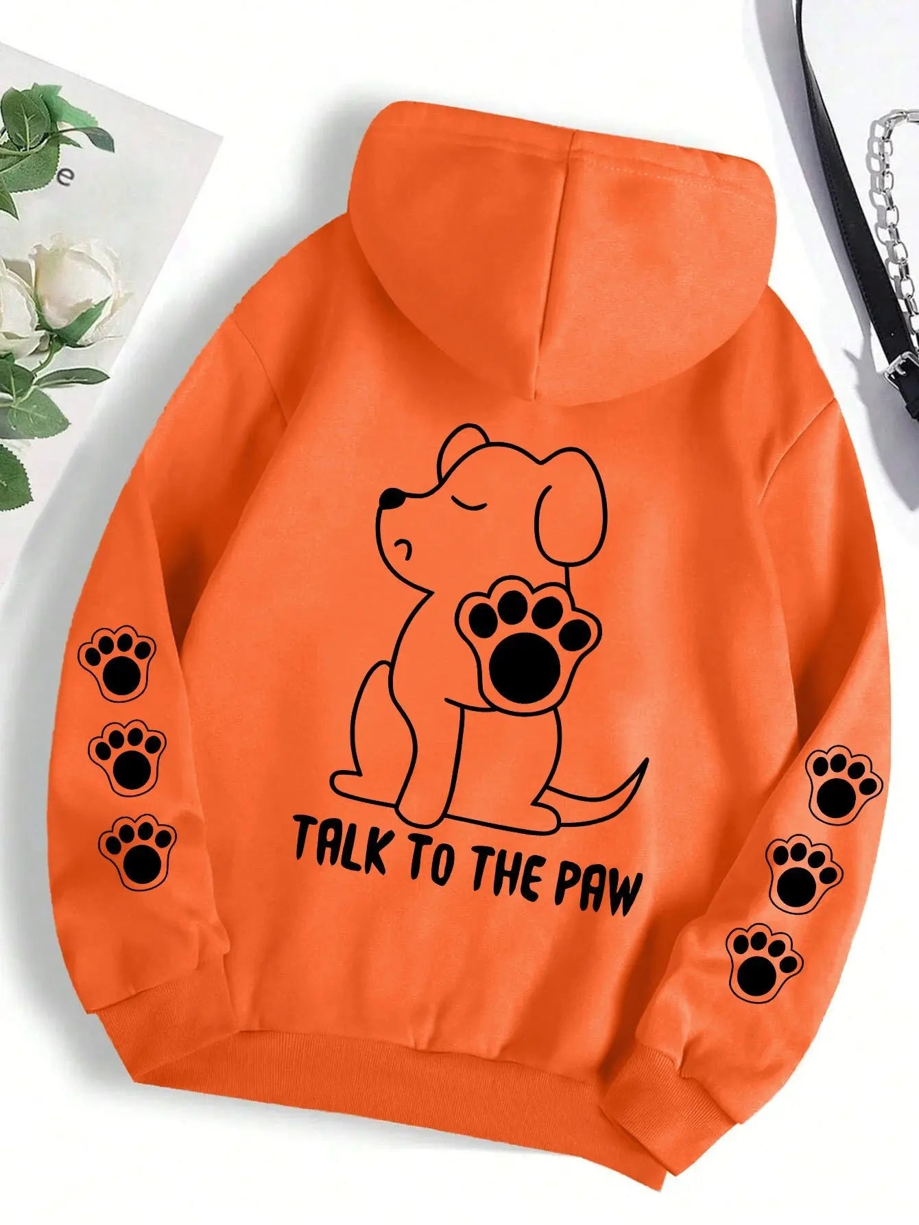 Funny Dog Cartoon Printed Hoodie Women's Warm Kenike