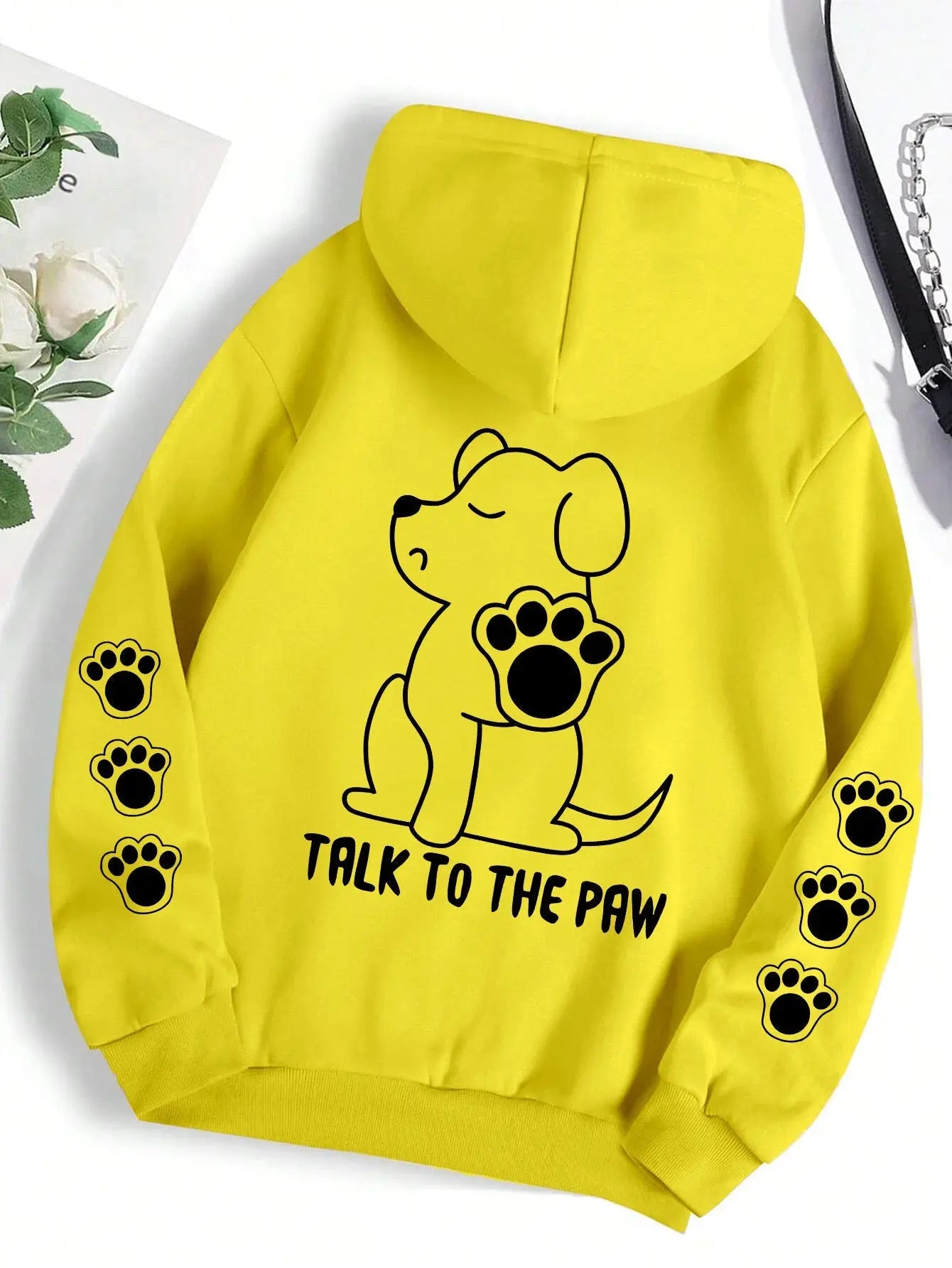 Funny Dog Cartoon Printed Hoodie Women's Warm Kenike