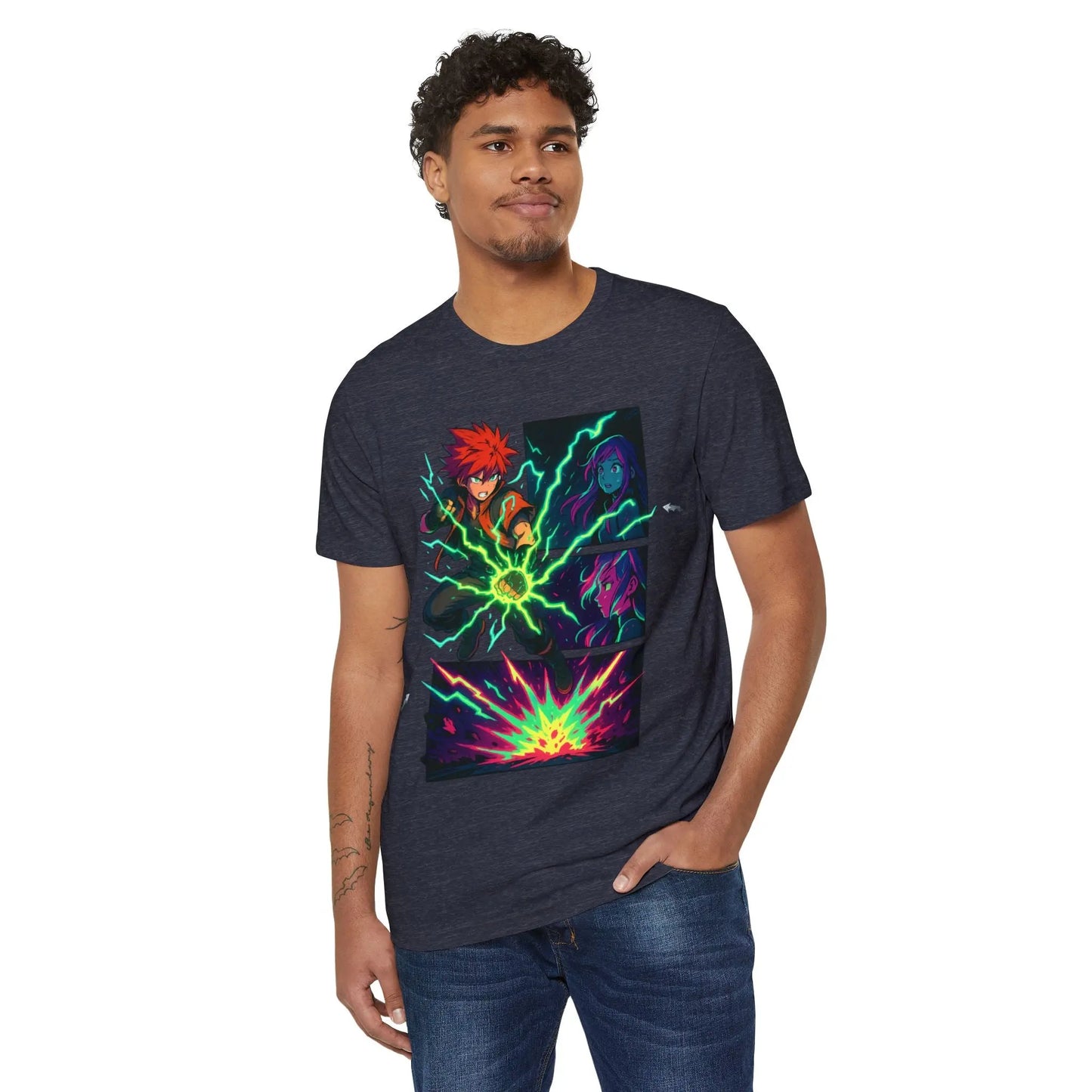 Voltage Clash Anime Graphic Tee – Unisex Streetwear House of JAB