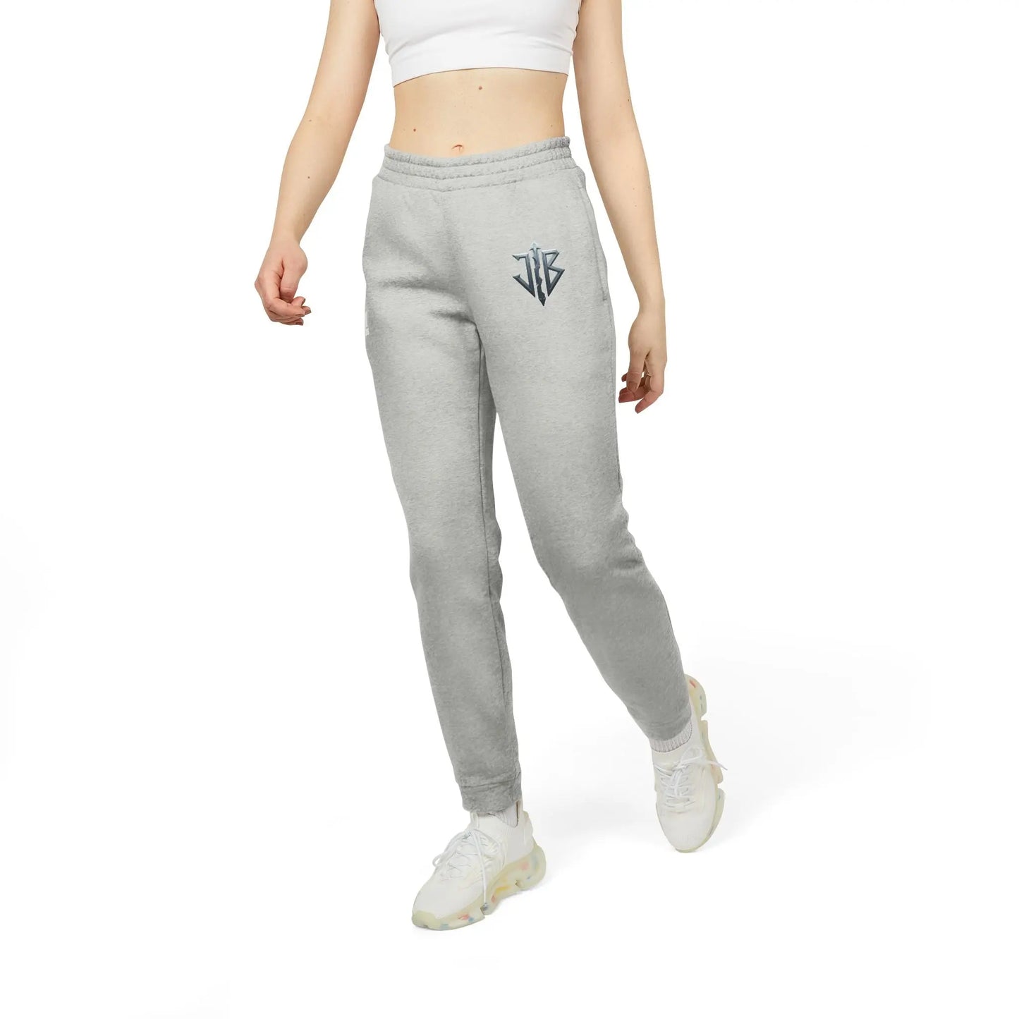 “House of JAB x Adidas Joggers – Grey Heather Sweatpants with Logo” Printify