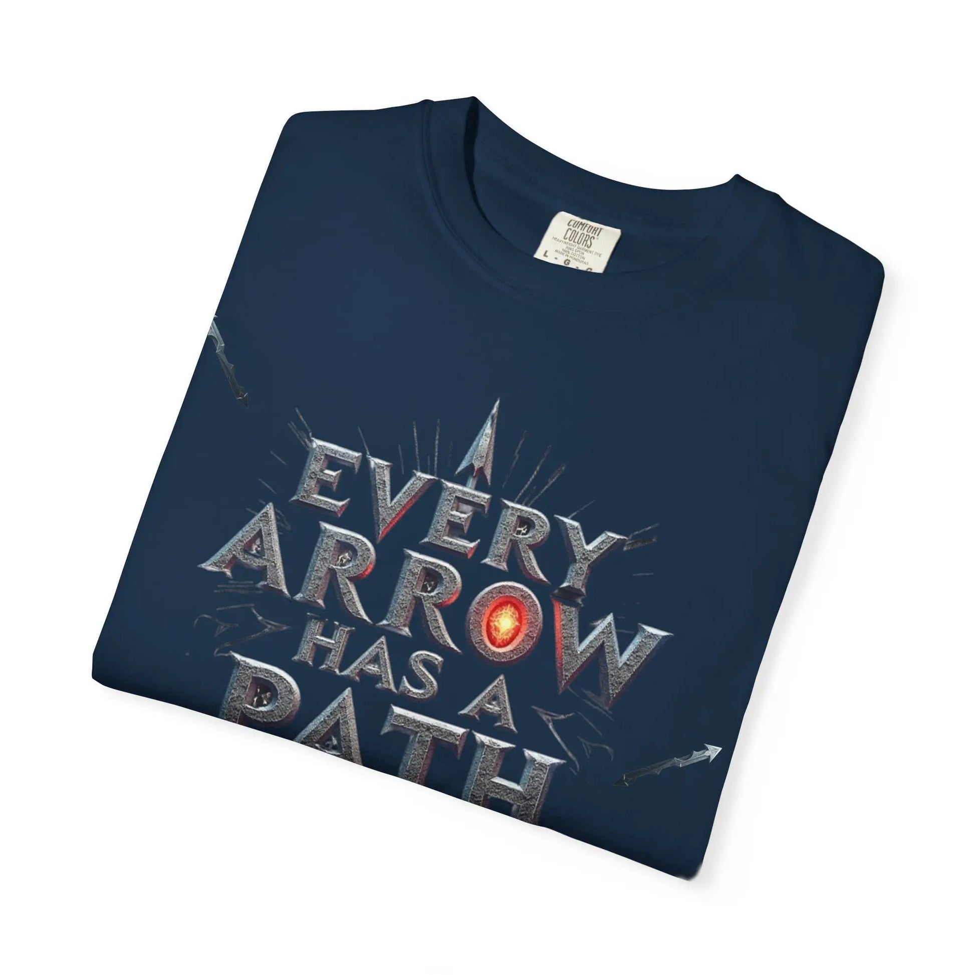 “Every Arrow Has a Path” Graphic Tee – Unisex Streetwear T-Shirt (True Navy) Every Arrow Has a Path