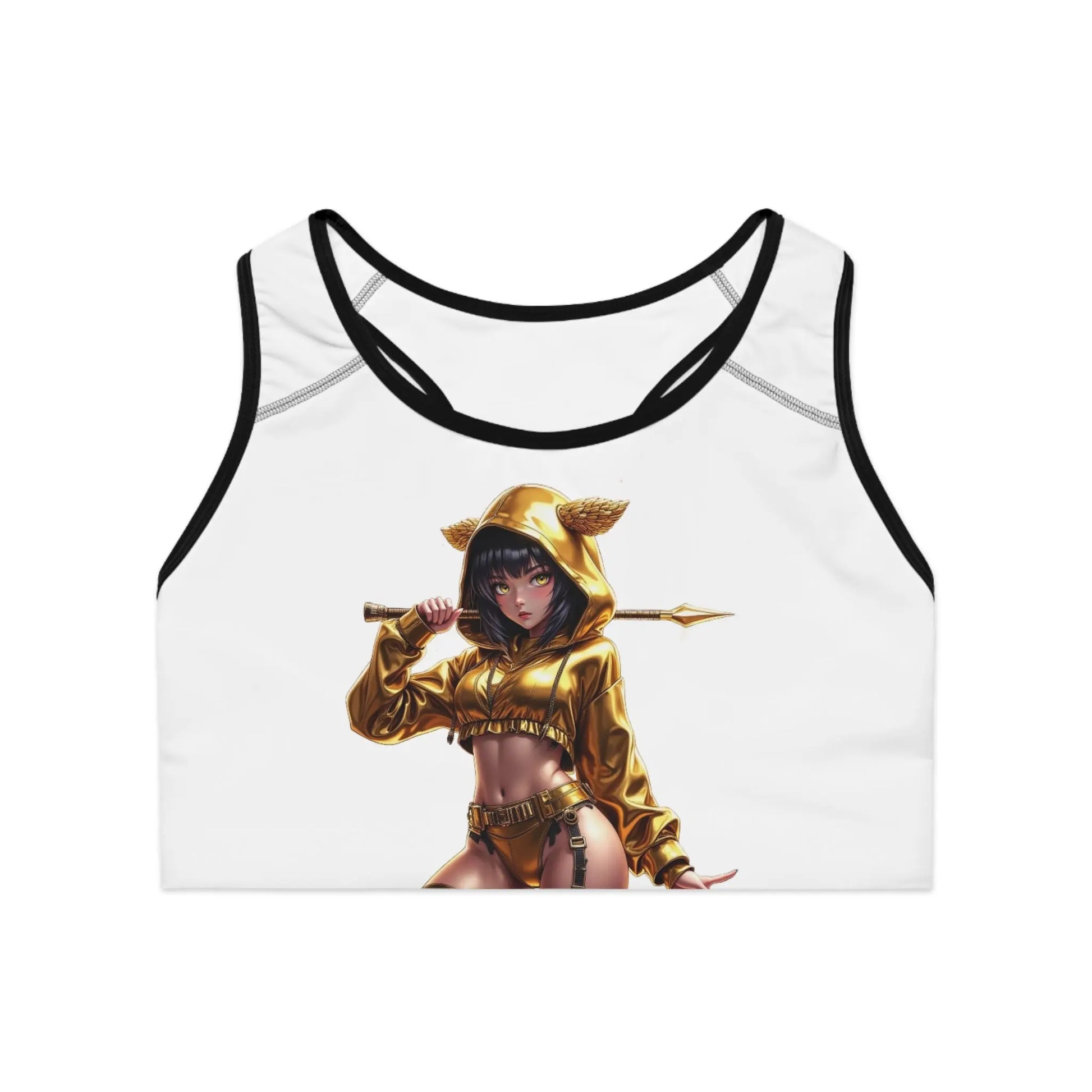 House of JAB - Golden Warrior Anime Sports Bra – House of Jab Exclusive Printify
