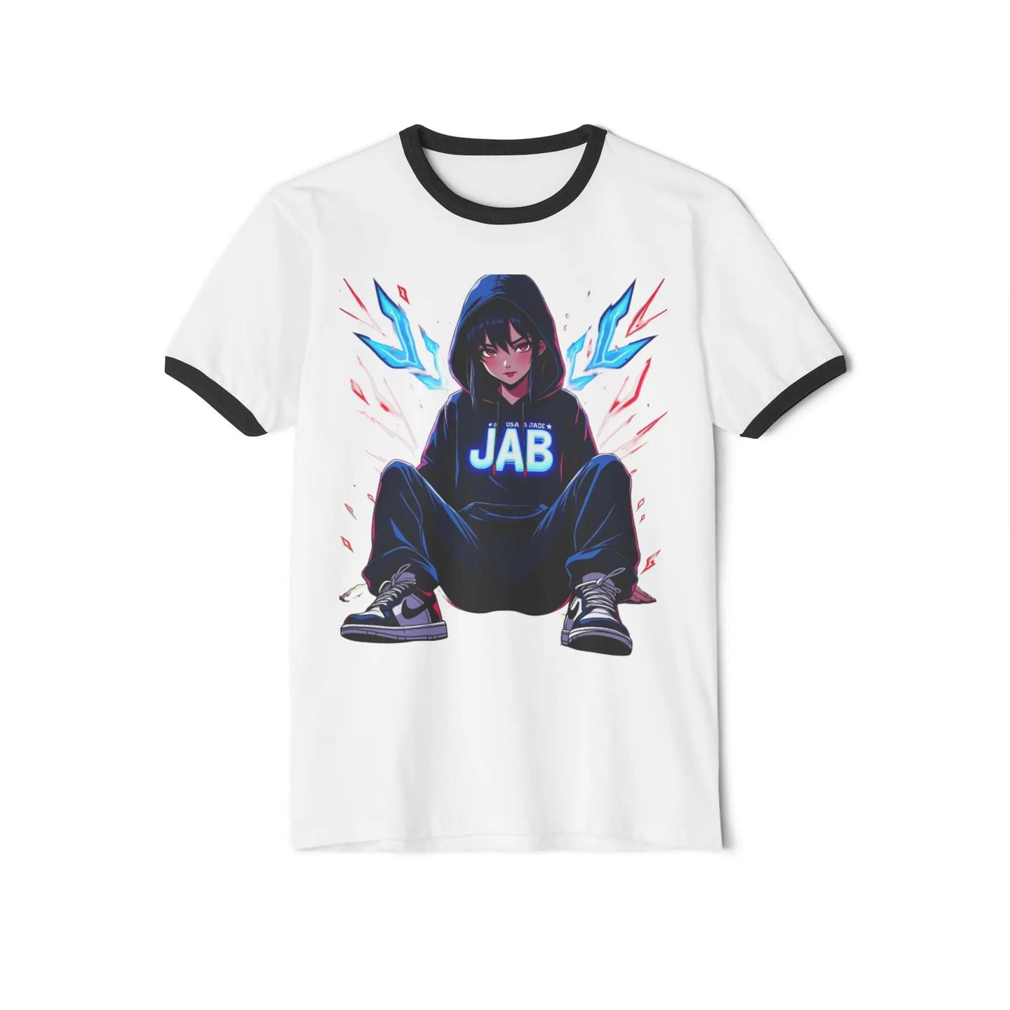 House of JAB Anime Character Neon Hoodie Unisex T-Shirt Printify