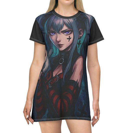 House of Jab | Gothic Anime Oversized Dress Tee House of JAB
