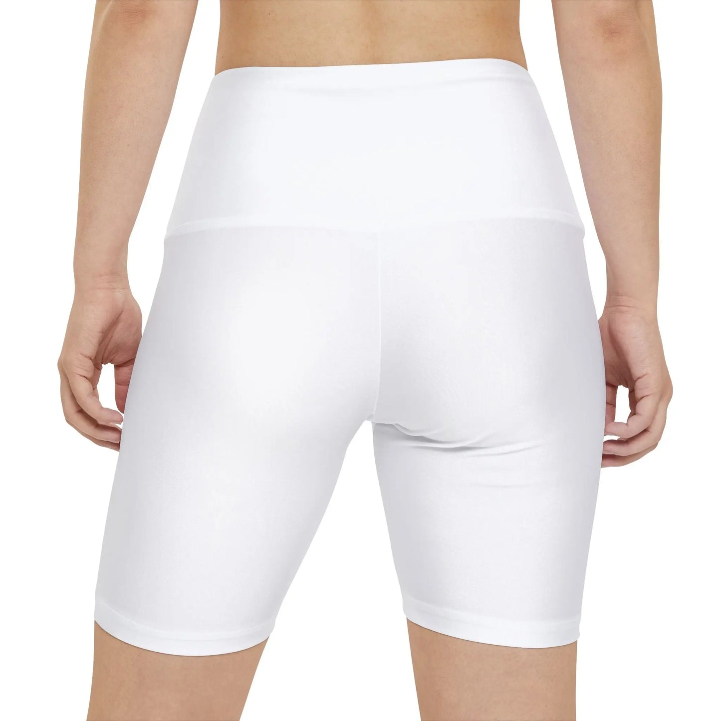 White Biker Shorts with Golden Emblem – HouseOfJab Collection Printify