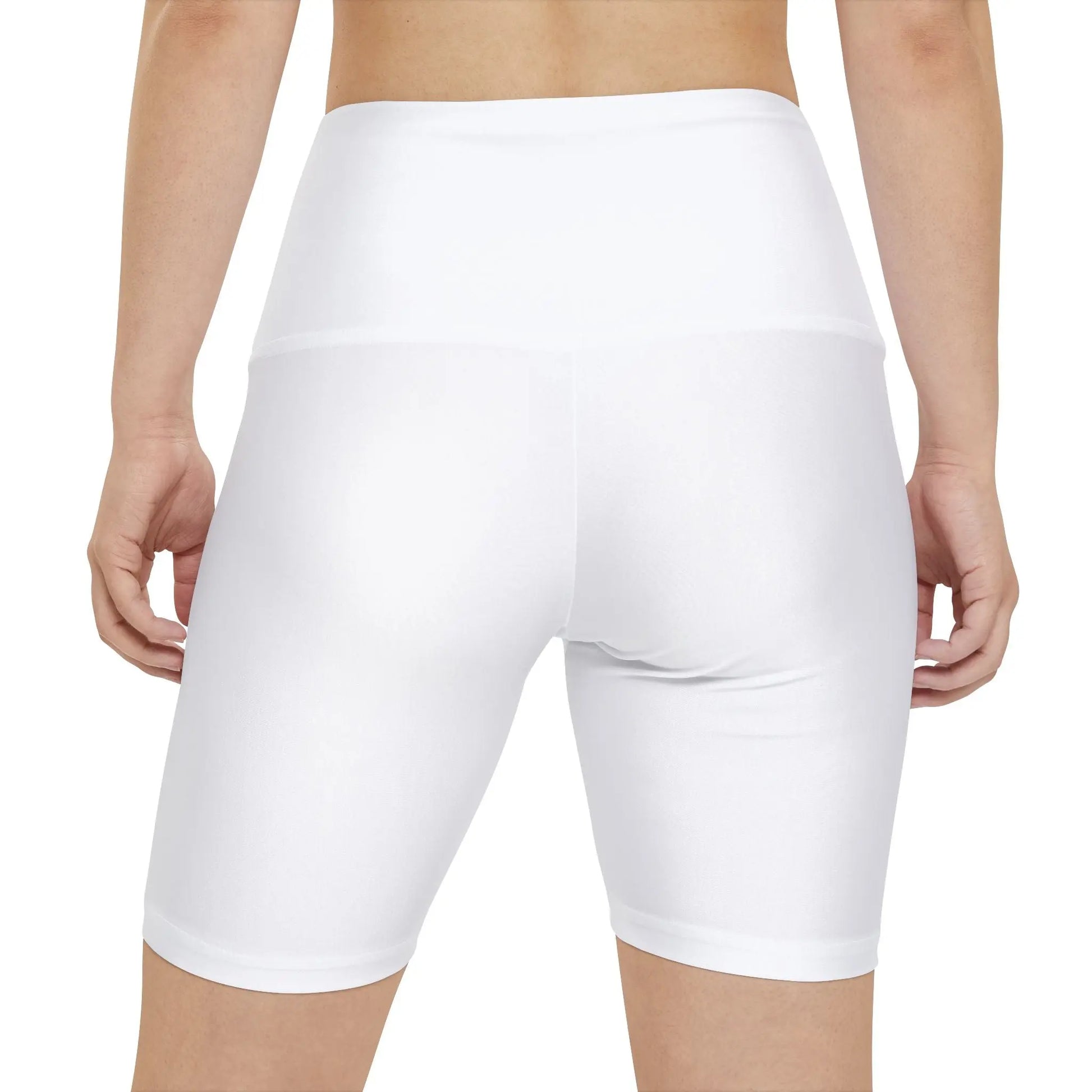 White Biker Shorts with Golden Emblem – HouseOfJab Collection Printify