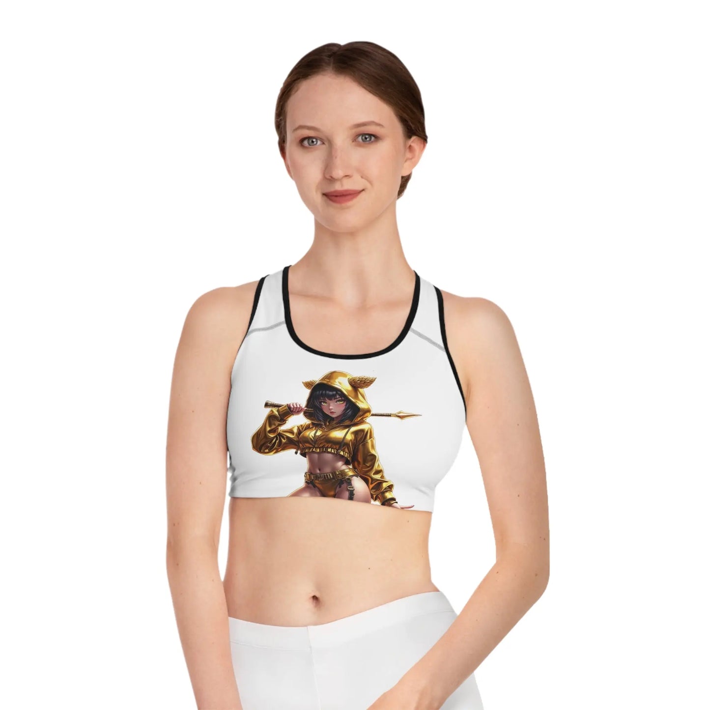 House of JAB - Golden Warrior Anime Sports Bra – House of Jab Exclusive Printify