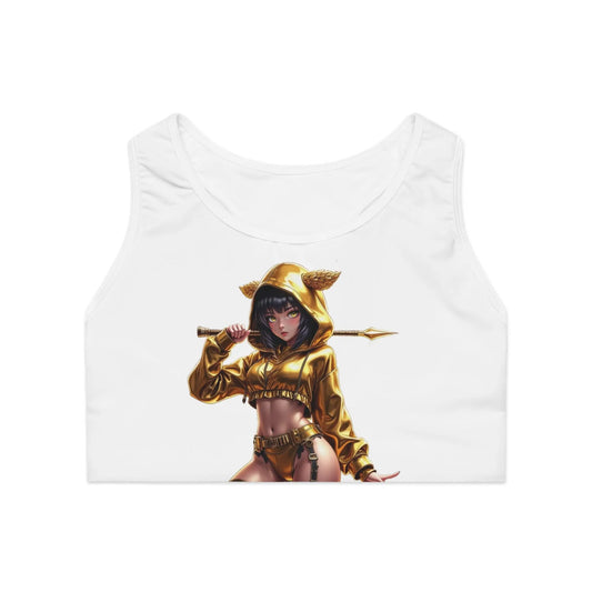 House of JAB - Golden Warrior Anime Sports Bra – House of Jab Exclusive Printify