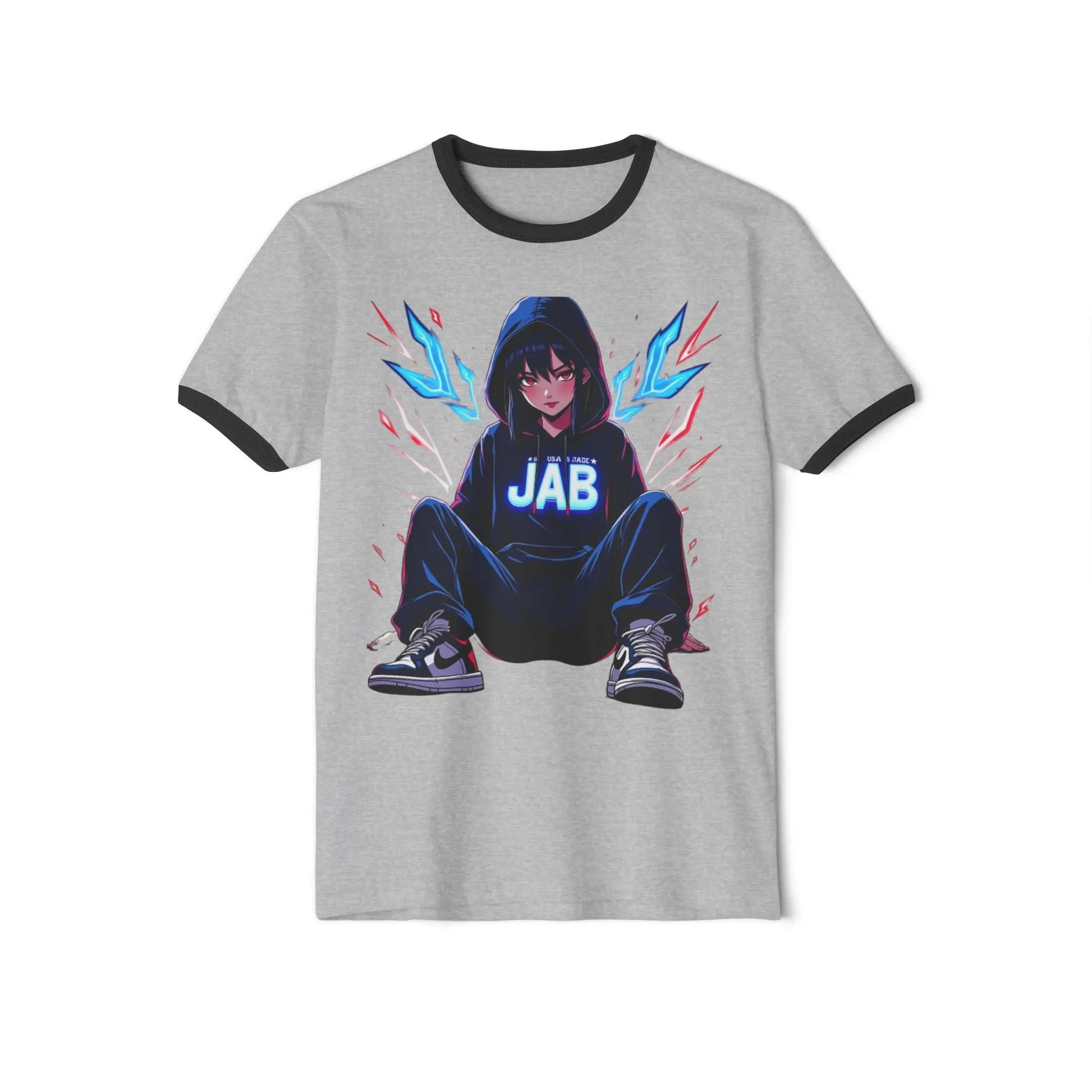 House of JAB Anime Character Neon Hoodie Unisex T-Shirt Printify