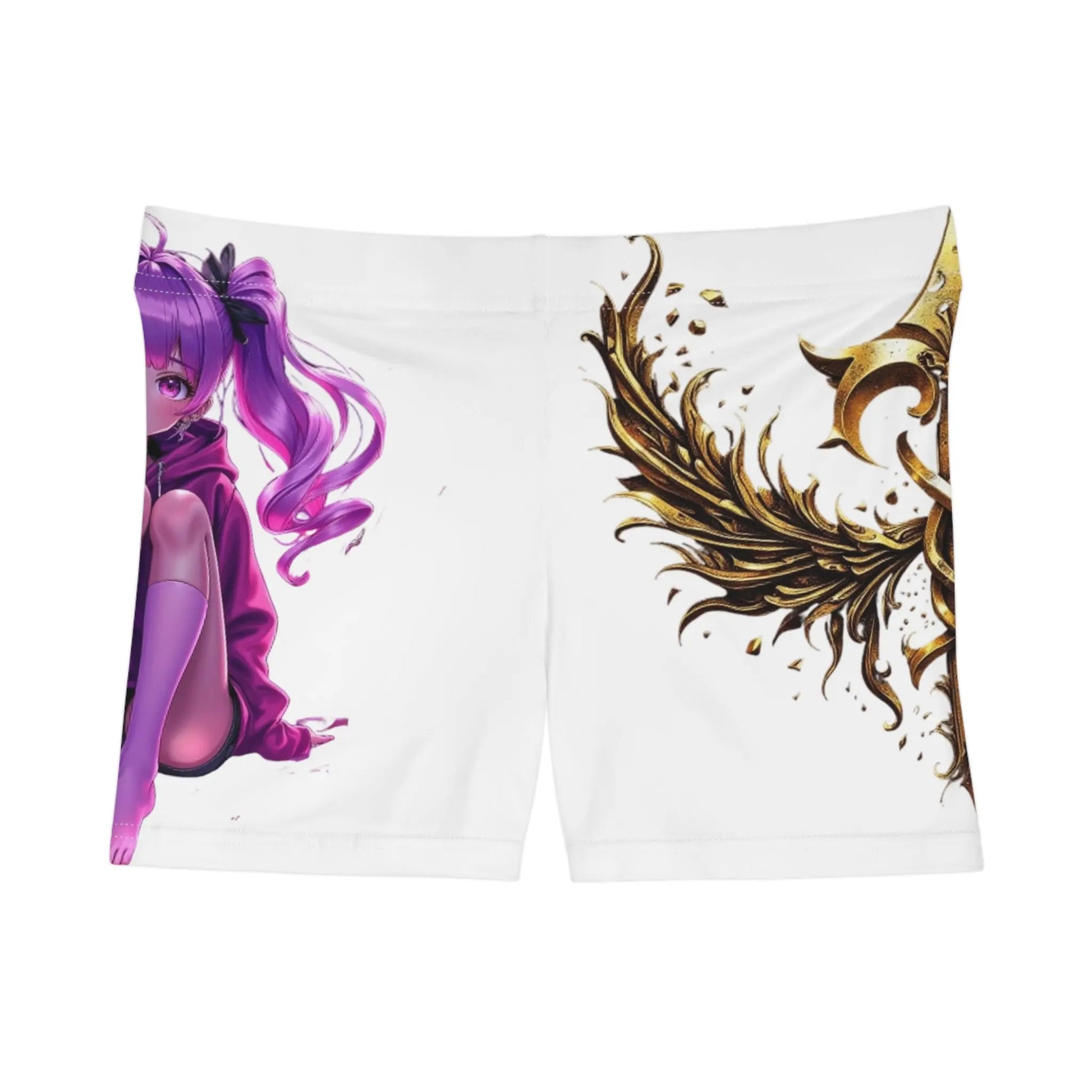 House of JAB - Purple Dream Anime High-Waisted Shorts – Bold & Flirty Streetwear Printify