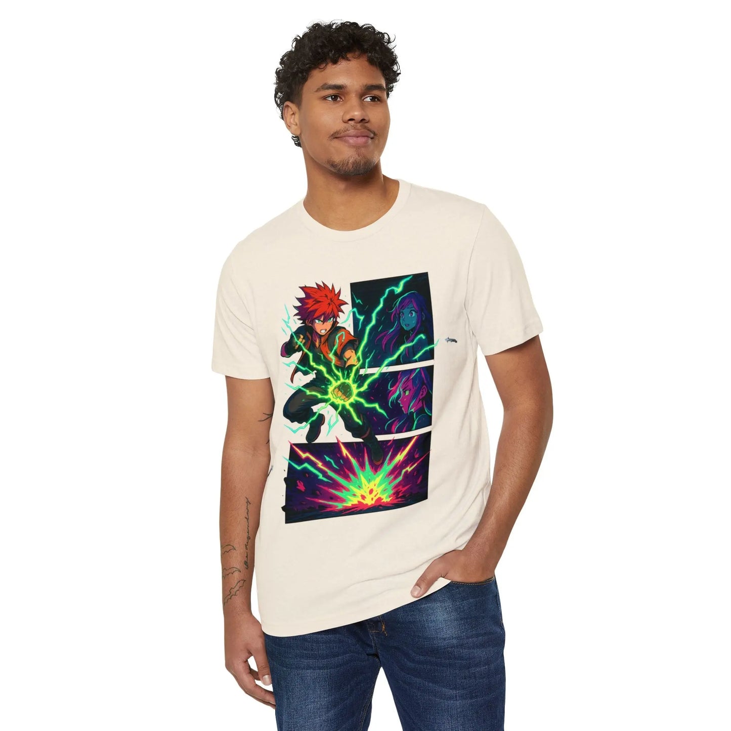 Voltage Clash Anime Graphic Tee – Unisex Streetwear House of JAB
