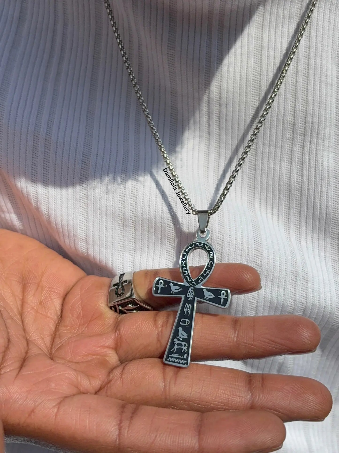Ancient Ankh Noir Necklace Damilola Jewellery