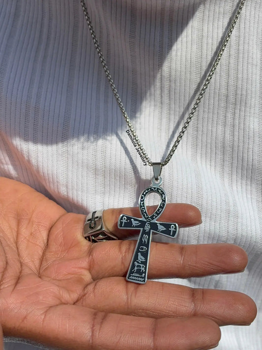 Ancient Ankh Noir Necklace Damilola Jewellery