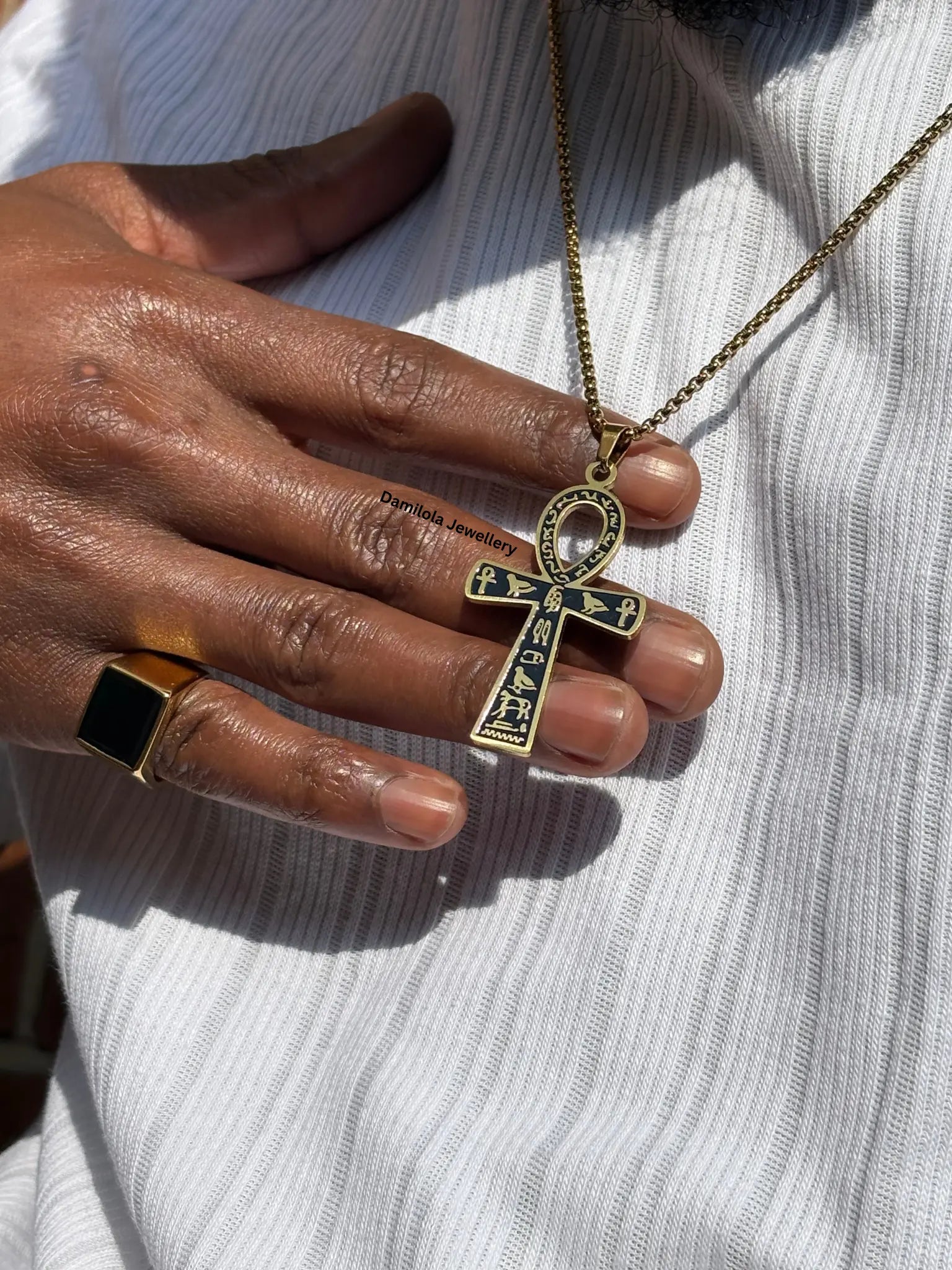 Ancient Ankh Noir Necklace Damilola Jewellery