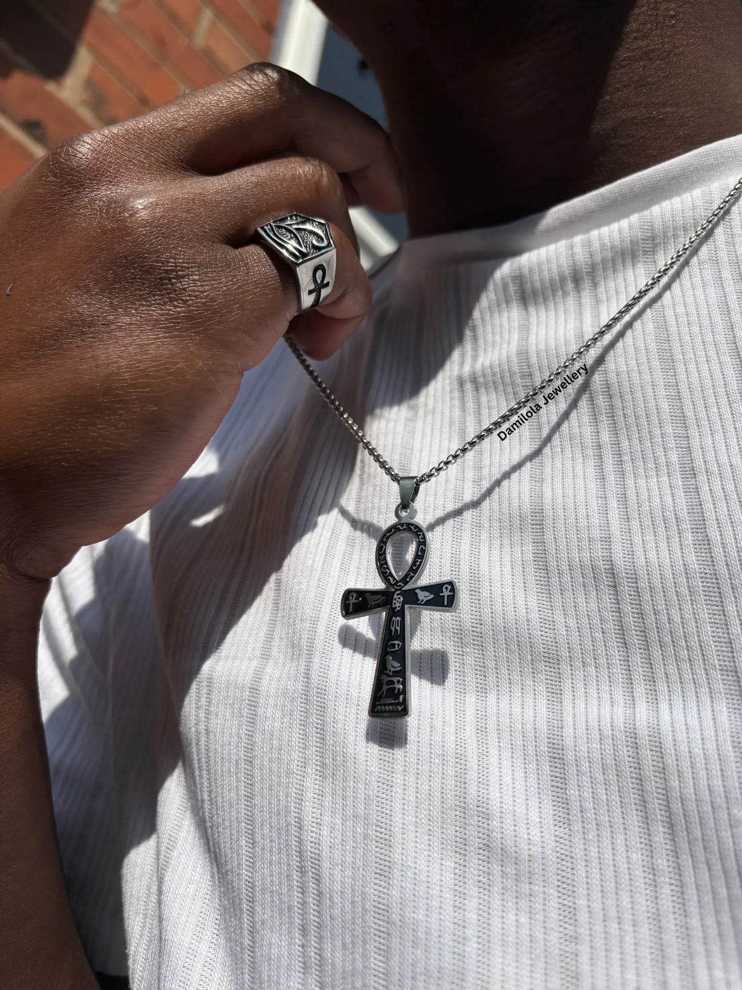 Ancient Ankh Noir Necklace Damilola Jewellery