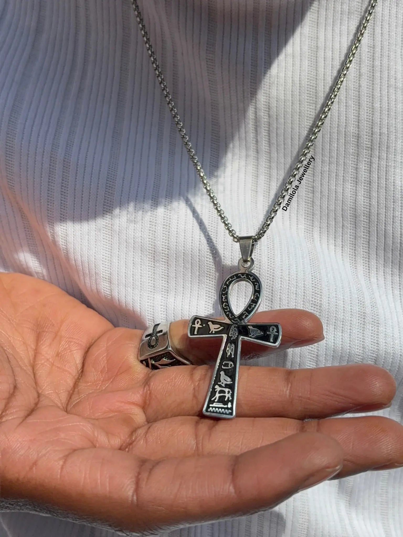 Ancient Ankh Noir Necklace Damilola Jewellery