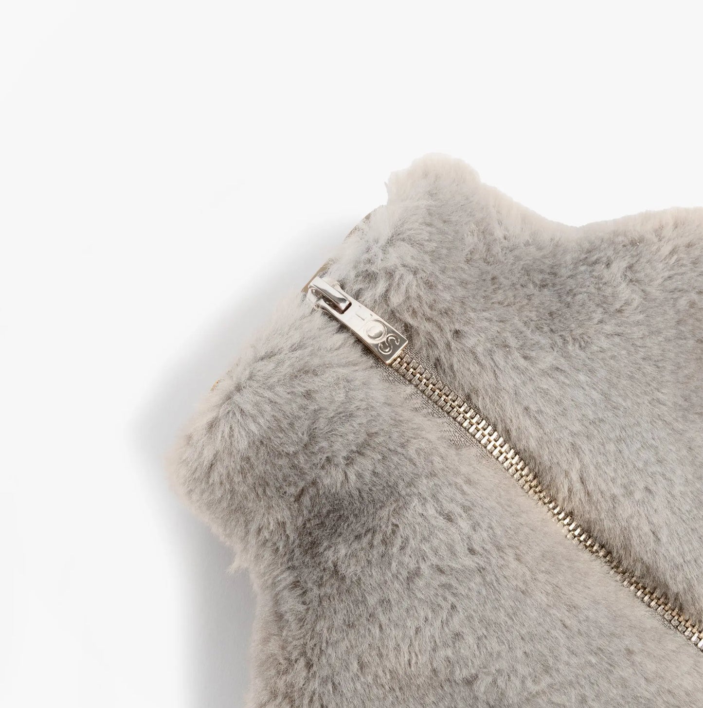 House of Slippers CLARA Faux Fur Hot Water Bottle Cover Grey House of JAB