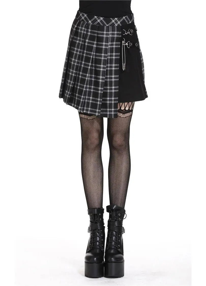 Dark In Love Leah Goth Tartan Mini Skirt Kate's Clothing