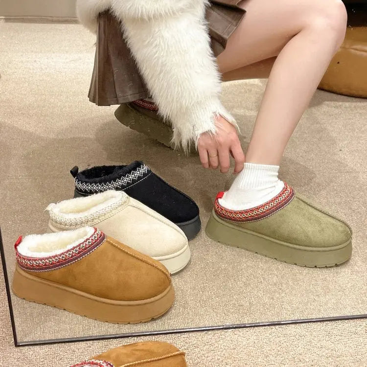 Womens platform ankle slipper shoe boots for winter Pleasures and Sins