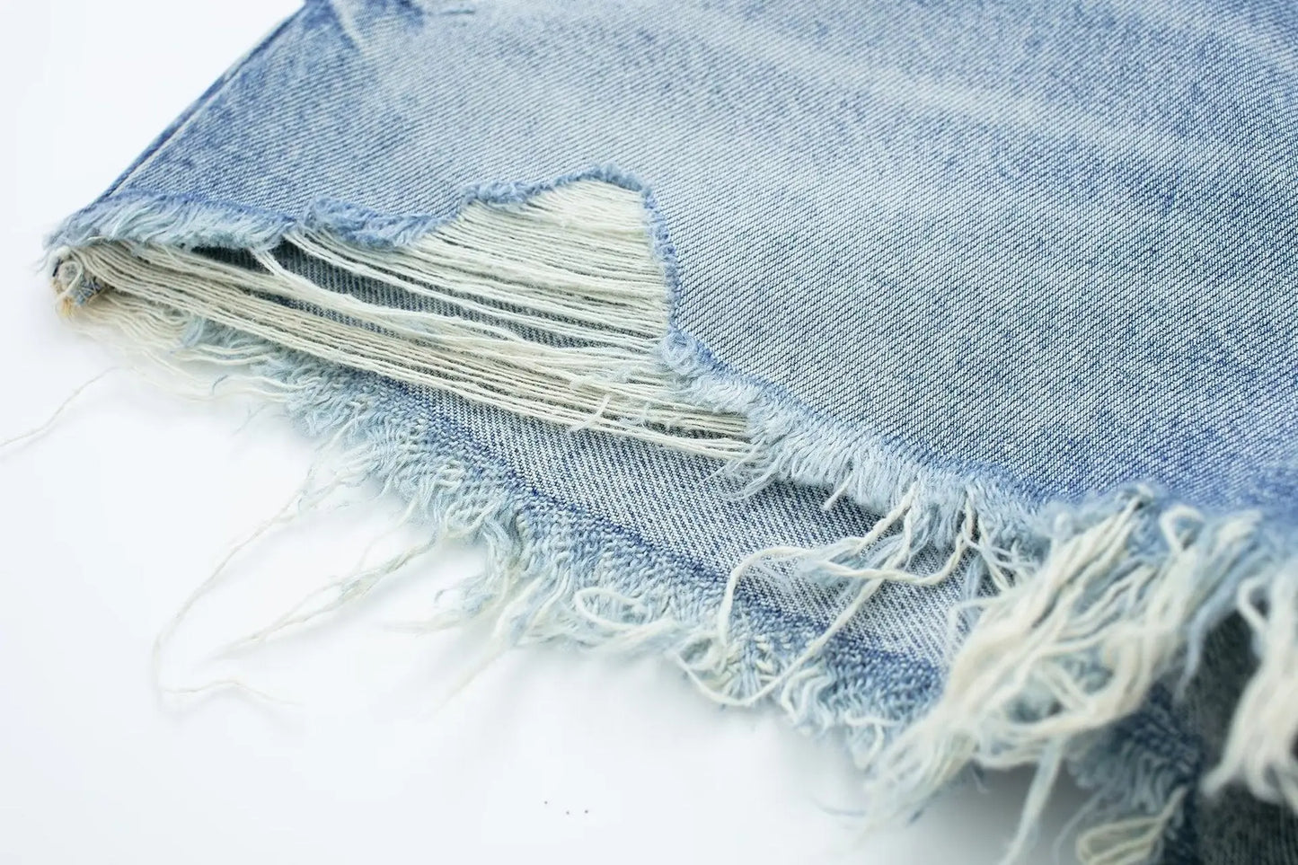 Women's Raw Edge Denim Casual Shorts Kenike