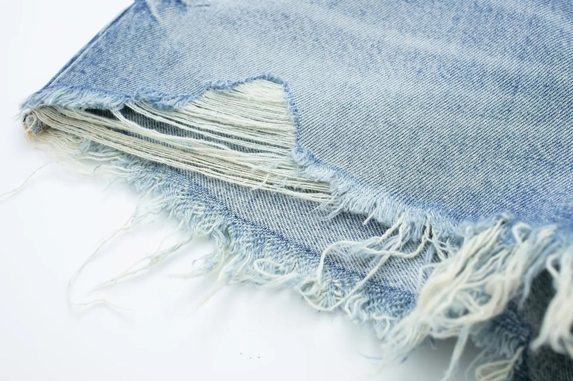 Women's Raw Edge Denim Casual Shorts Kenike