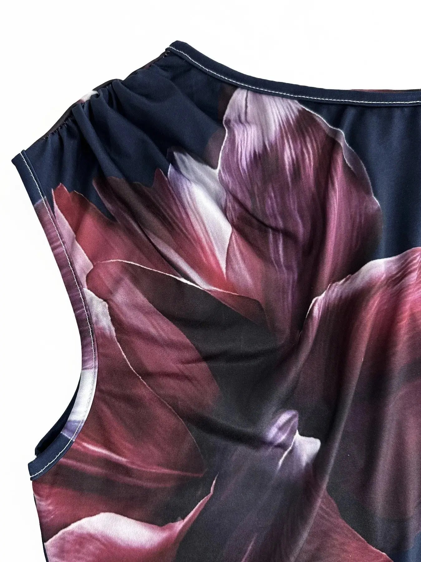 Floral Print Sleeveless Bodycon Maxi Dress Kenike