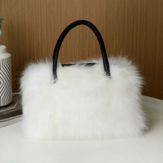 High-end Square Plush Bag Fur Handbag Large Capacity Pleasures and Sins