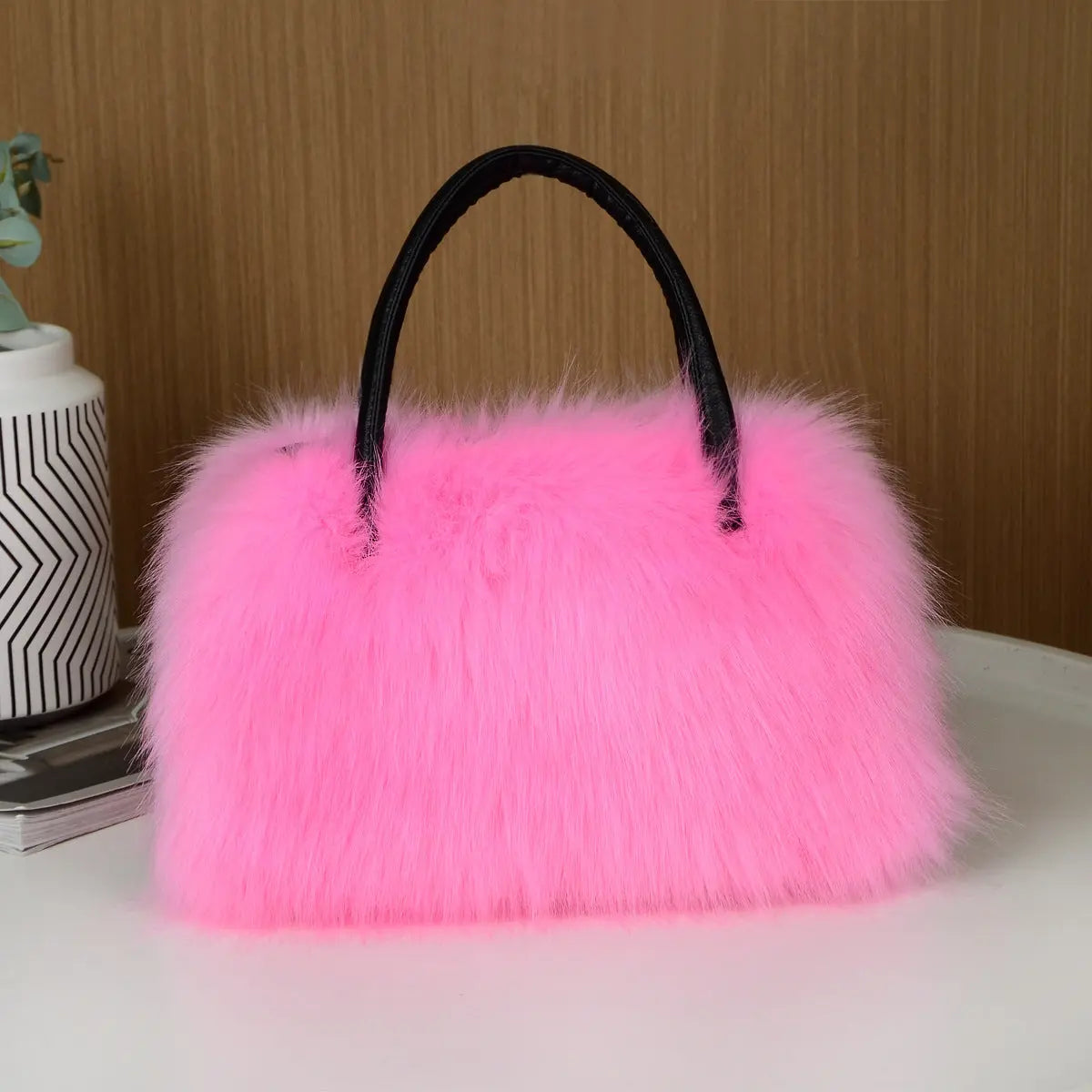 High-end Square Plush Bag Fur Handbag Large Capacity Pleasures and Sins