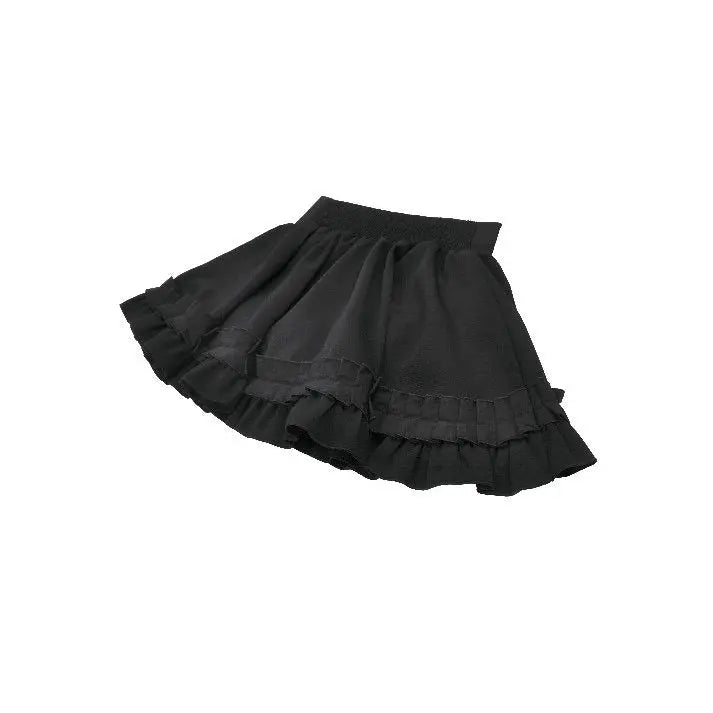 Dark in Love Lolita-Inspired Ruffled Mini Skirt in Black Kate's Clothing