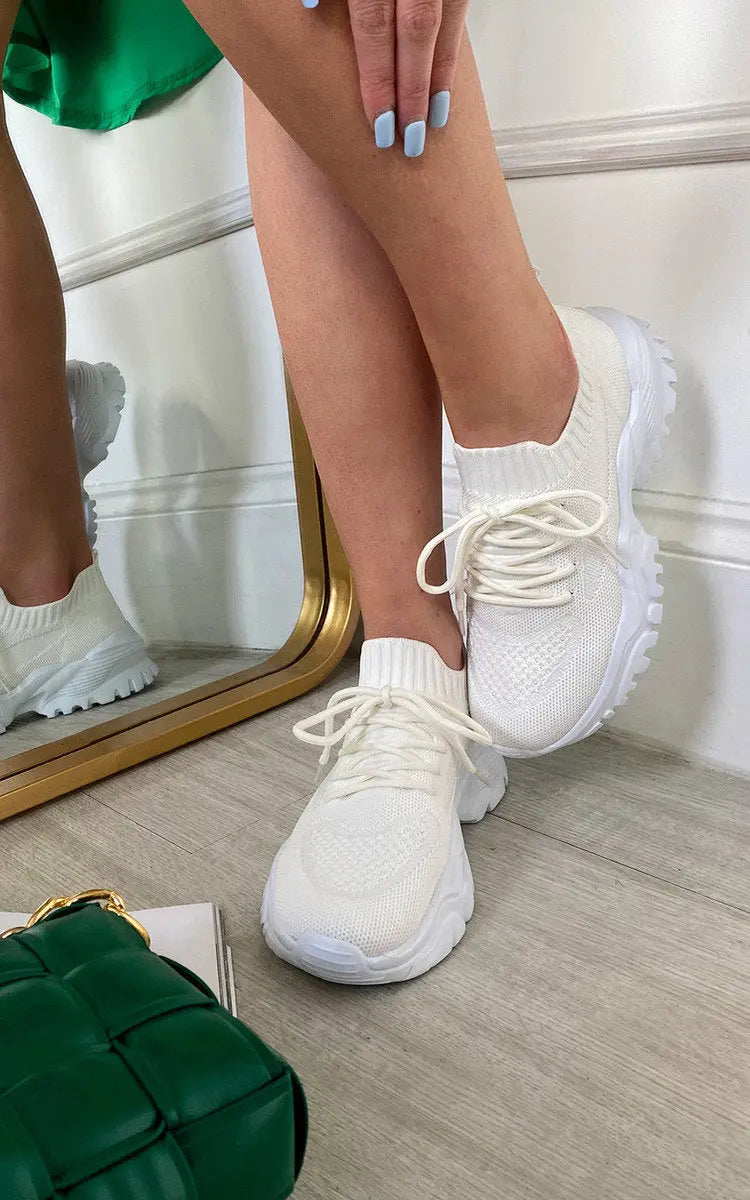 Lace Up Sock Trainer for Women Kenike