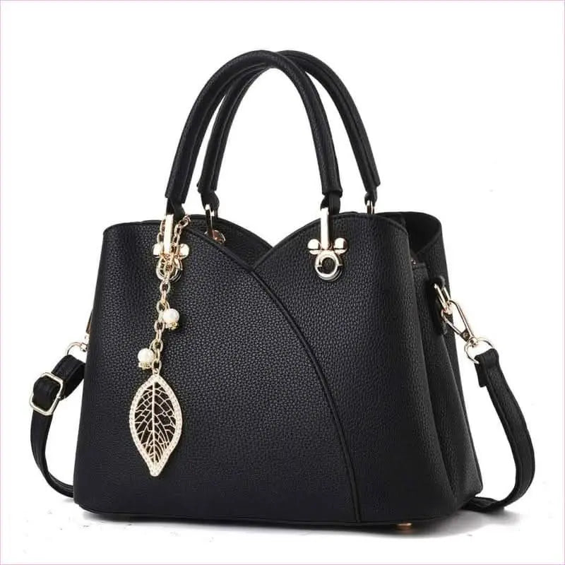 Trendy Versatile Women's Handbag with Glamorous Gold and Pearl Details Pleasures and Sins