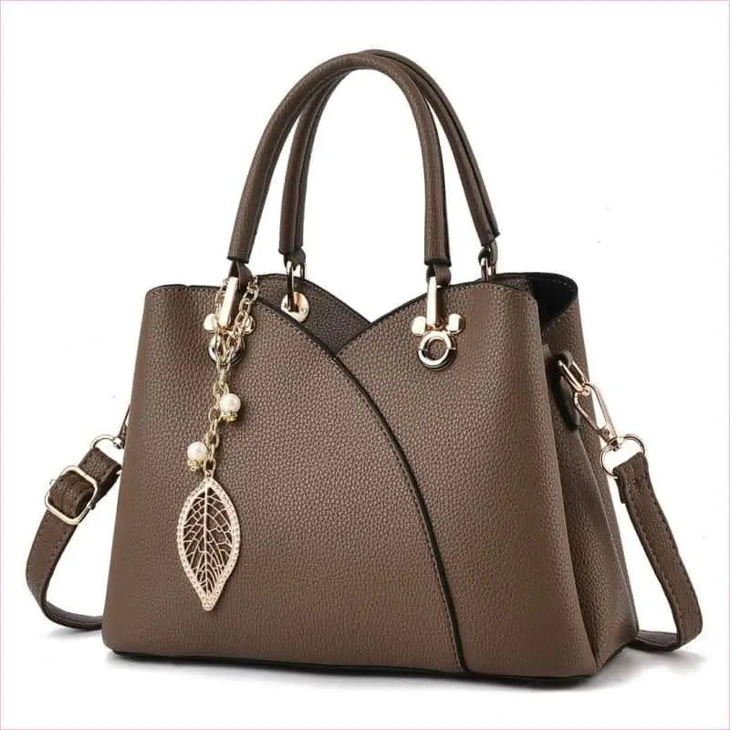 Trendy Versatile Women's Handbag with Glamorous Gold and Pearl Details Pleasures and Sins